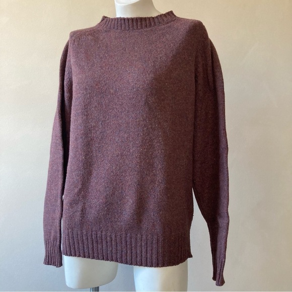 JcPenney | The Fox Sweater Vintage Wool Crewneck Mauve Sweater - Picture 1 of 5